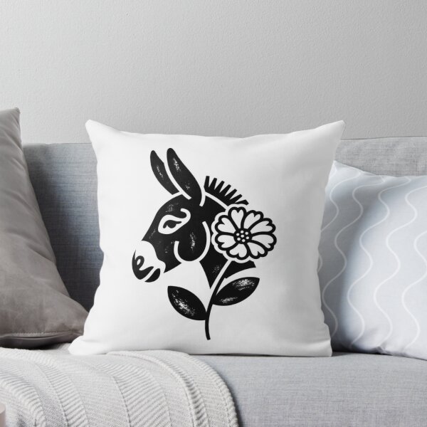 Item preview, Floral Donkey Silhouette designed and sold by Nocturnelinocut.