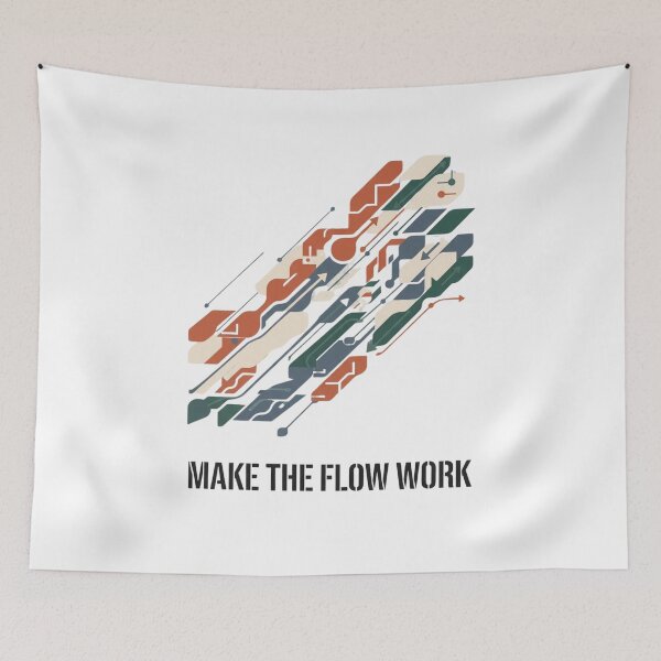 Item preview, Make The Flow Work Data Pipeline & Circuit Diagram designed and sold by Amr Darwish Graphic designer.
