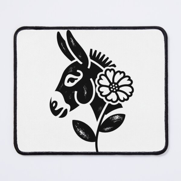 Item preview, Floral Donkey Silhouette designed and sold by Nocturnelinocut.