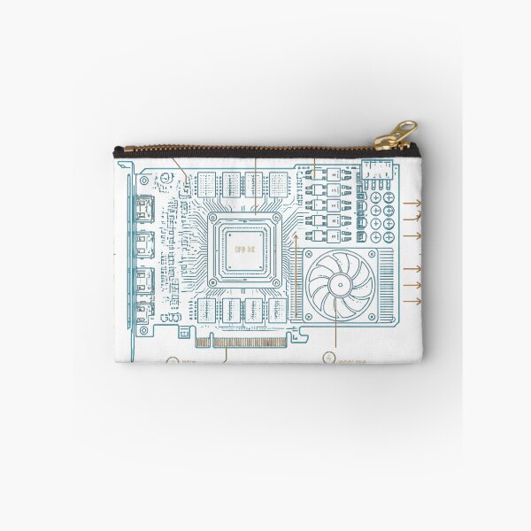 Item preview, GPU Blueprint Schematic — Graphics Card Technical Diagram designed and sold by ColdRoot.
