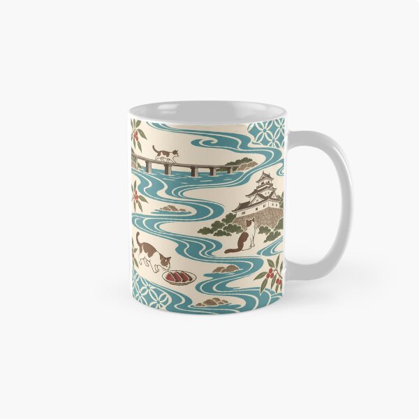 Item preview, Kochi Cats Japanese Flowing Water Pattern designed and sold by DAYAMA Japan.