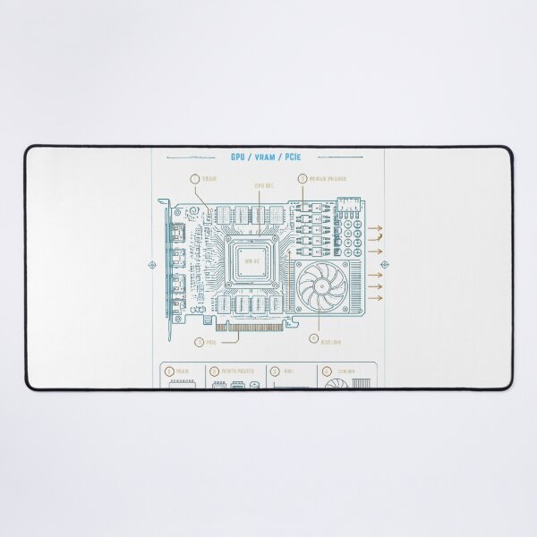 Item preview, GPU Blueprint Schematic — Graphics Card Technical Diagram designed and sold by ColdRoot.
