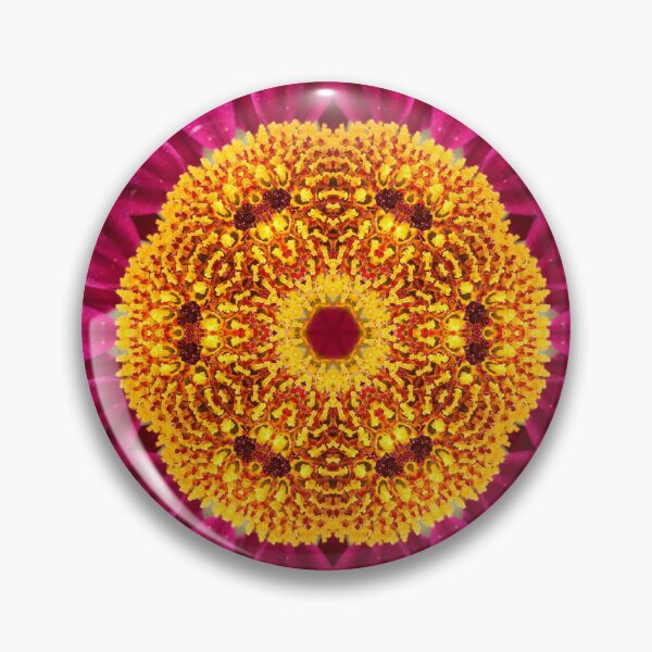 Item preview, Magenta and Yellow Floral Mandala designed and sold by SilentBloomLab.