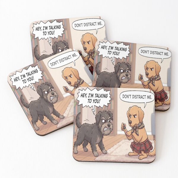 Item preview, Funny Dogs Arguing Nail Polish Cute Cartoon Humor Art designed and sold by AfresStudio.