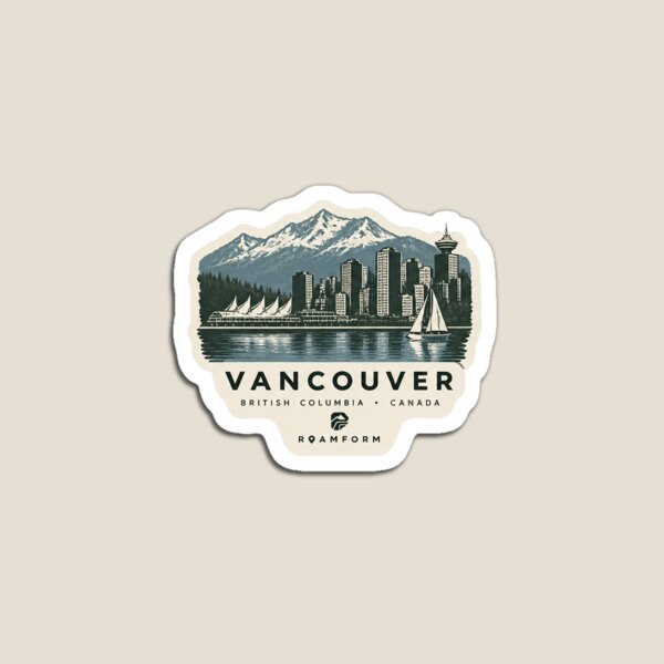 Item preview, ROAMFORM Vancouver Landmark — Minimal City Travel Sticker designed and sold by RoamForm.