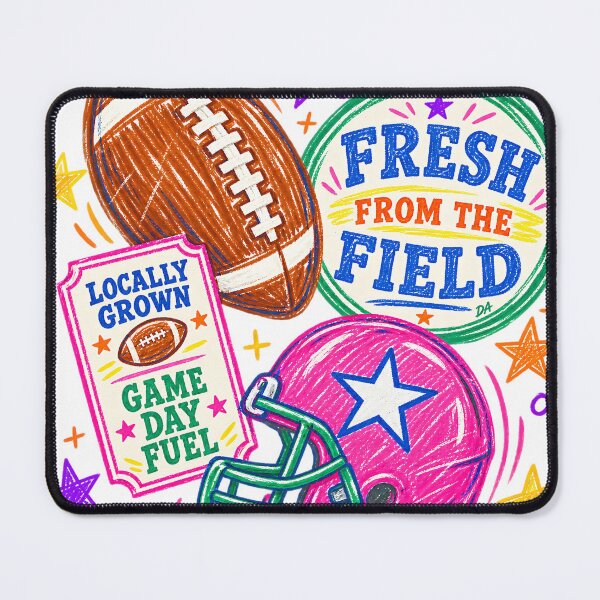 Item preview, Fresh From The Field Football Pink Helmet Sketch Art designed and sold by DesignArtist.ia.