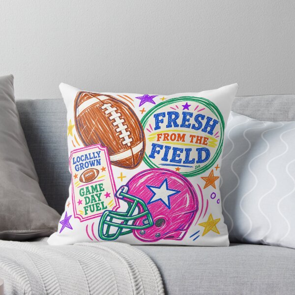 Item preview, Fresh From The Field Football Pink Helmet Sketch Art designed and sold by DesignArtist.ia.