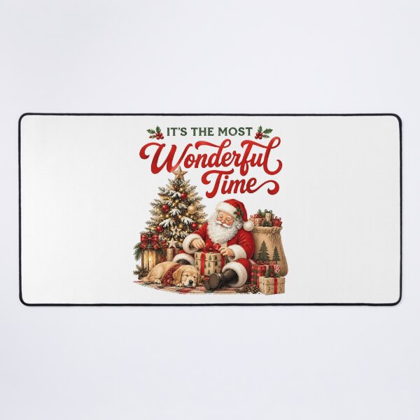 Item preview, It's the Most Wonderful Time Cozy Santa Christmas designed and sold by CatiaStudioArt.