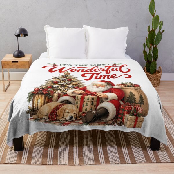 Item preview, It's the Most Wonderful Time Cozy Santa Christmas designed and sold by CatiaStudioArt.