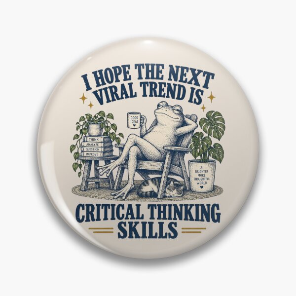 Item preview, I Hope The Next Viral Trend Is Critical Thinking Skills, Smart Frog Humor, Sarcastic Frog, Introvert Humor, Deep Thinker Gift, Witty Animal Meme, Clever Frog, Snarky Gift designed and sold by Cchotlan.