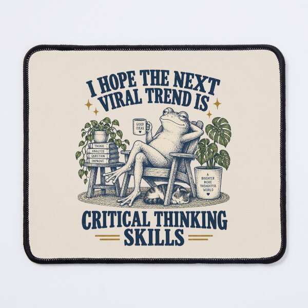 Item preview, I Hope The Next Viral Trend Is Critical Thinking Skills, Smart Frog Humor, Sarcastic Frog, Introvert Humor, Deep Thinker Gift, Witty Animal Meme, Clever Frog, Snarky Gift designed and sold by Cchotlan.