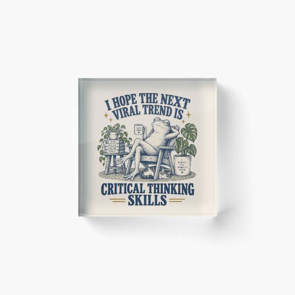 Item preview, I Hope The Next Viral Trend Is Critical Thinking Skills, Smart Frog Humor, Sarcastic Frog, Introvert Humor, Deep Thinker Gift, Witty Animal Meme, Clever Frog, Snarky Gift designed and sold by Cchotlan.