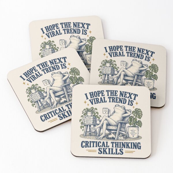 Item preview, I Hope The Next Viral Trend Is Critical Thinking Skills, Smart Frog Humor, Sarcastic Frog, Introvert Humor, Deep Thinker Gift, Witty Animal Meme, Clever Frog, Snarky Gift designed and sold by Cchotlan.