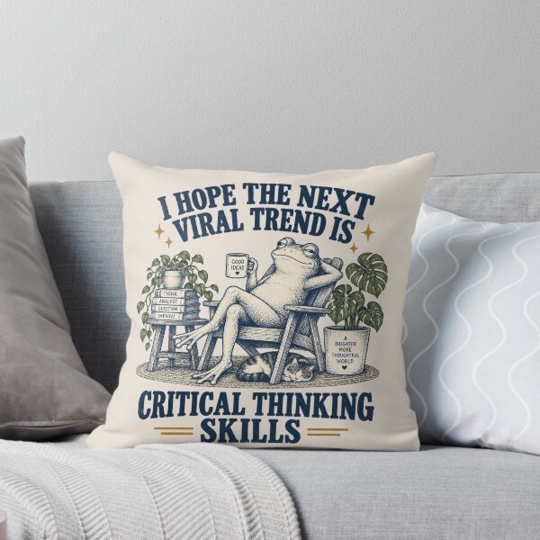 Item preview, I Hope The Next Viral Trend Is Critical Thinking Skills, Smart Frog Humor, Sarcastic Frog, Introvert Humor, Deep Thinker Gift, Witty Animal Meme, Clever Frog, Snarky Gift designed and sold by Cchotlan.