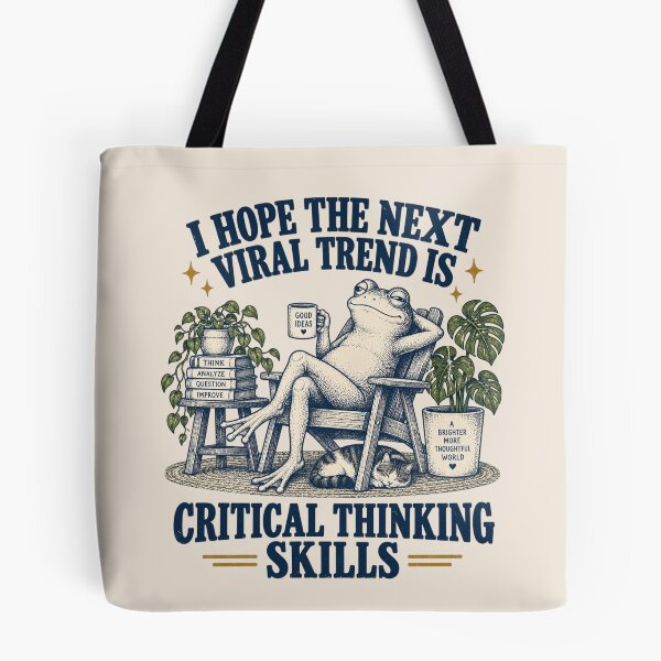 Item preview, I Hope The Next Viral Trend Is Critical Thinking Skills, Smart Frog Humor, Sarcastic Frog, Introvert Humor, Deep Thinker Gift, Witty Animal Meme, Clever Frog, Snarky Gift designed and sold by Cchotlan.