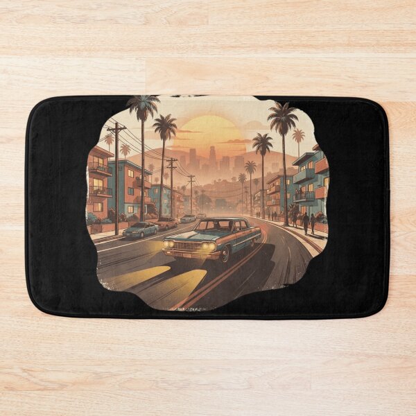 Item preview, Vintage Lowrider Sunset California Boulevard City Art designed and sold by mood-draftsman.