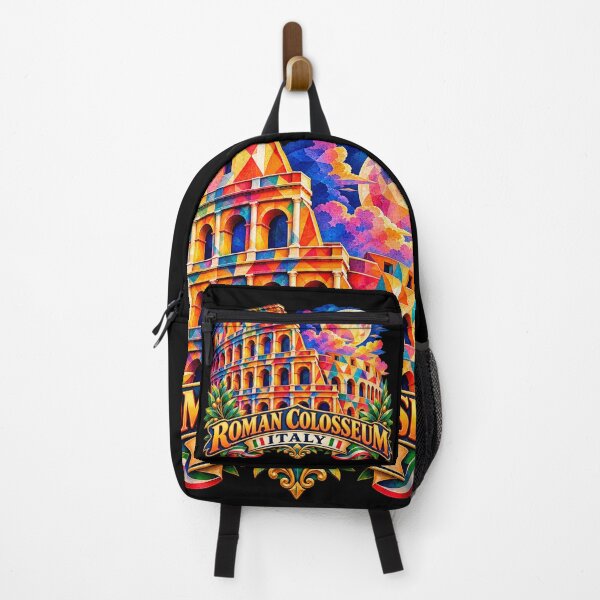 Item preview, ✅ Colorful geometric art of the Roman Colosseum (Italy) | Ancient Rome night sky design, for Europe lovers. designed and sold by Geometric Art..