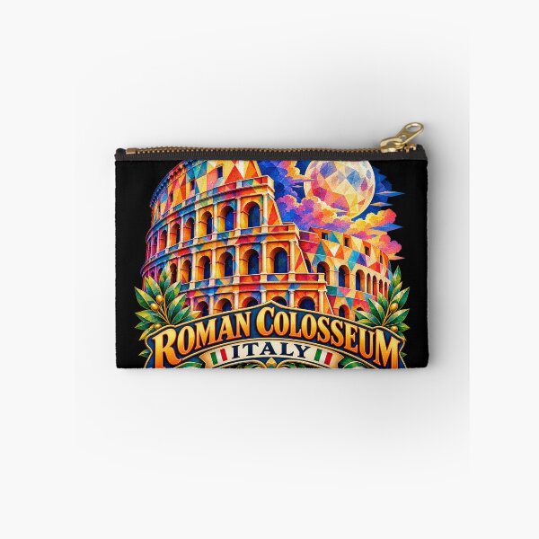 Item preview, ✅ Colorful geometric art of the Roman Colosseum (Italy) | Ancient Rome night sky design, for Europe lovers. designed and sold by Geometric Art..