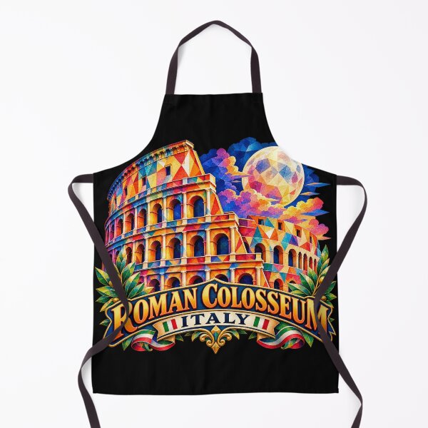 Item preview, ✅ Colorful geometric art of the Roman Colosseum (Italy) | Ancient Rome night sky design, for Europe lovers. designed and sold by Geometric Art..