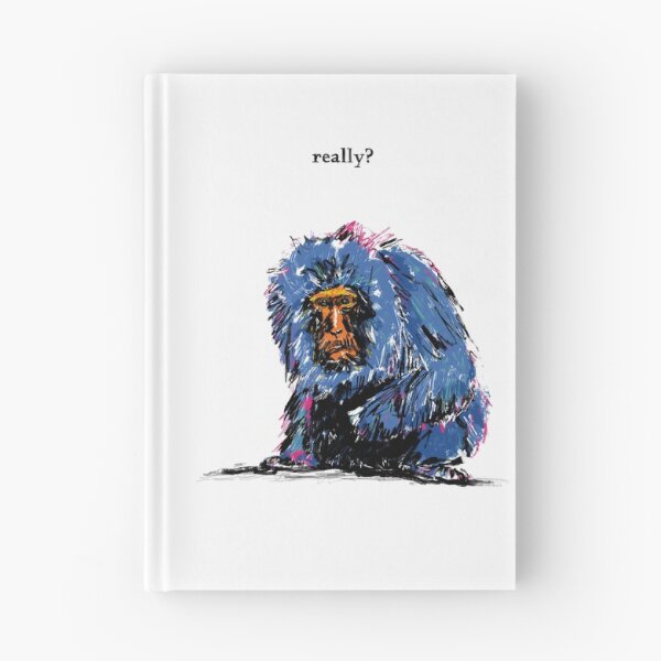 Item preview, Really? Grumpy Monkey Illustration designed and sold by Ian Fleming Design.