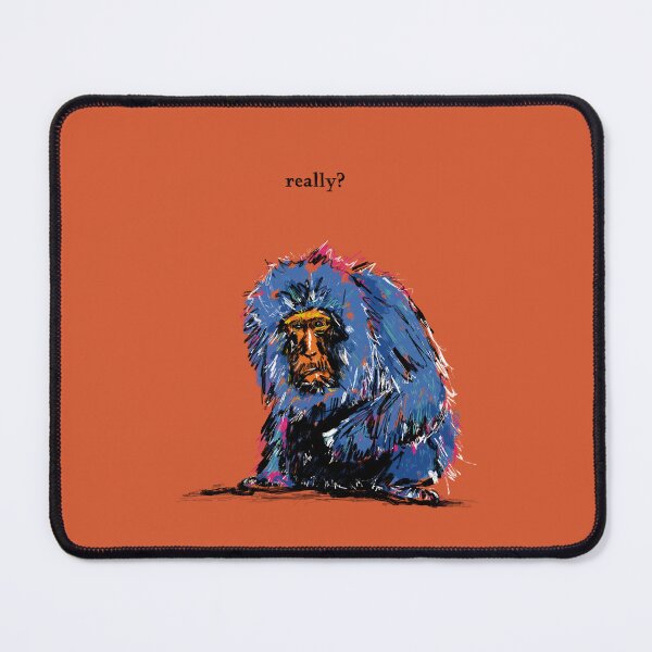 Item preview, Really? Grumpy Monkey Illustration designed and sold by Ian Fleming Design.