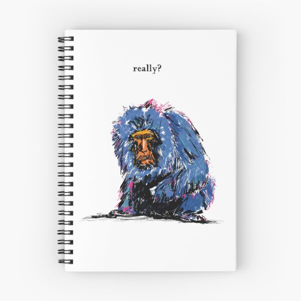 Item preview, Really? Grumpy Monkey Illustration designed and sold by Ian Fleming Design.