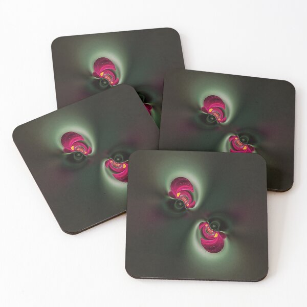 Item preview, Pink and Dark Green Floral Swirl designed and sold by SilentBloomLab.