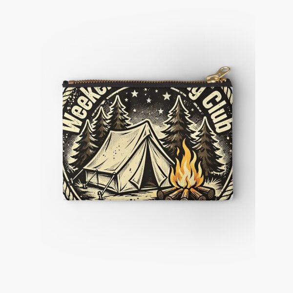 Item preview, Weekend Camping Club Badge - Vintage Camping - Tent Campfire Stars designed and sold by Htkester1.
