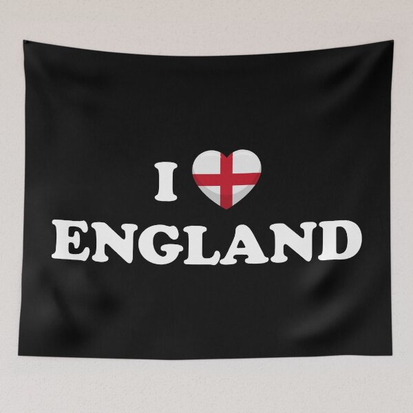 Item preview, I Love England / I Heart England (White text with flag heart) designed and sold by STUDIO-72.