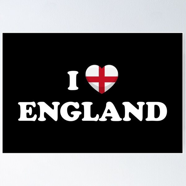 Item preview, I Love England / I Heart England (White text with flag heart) designed and sold by STUDIO-72.