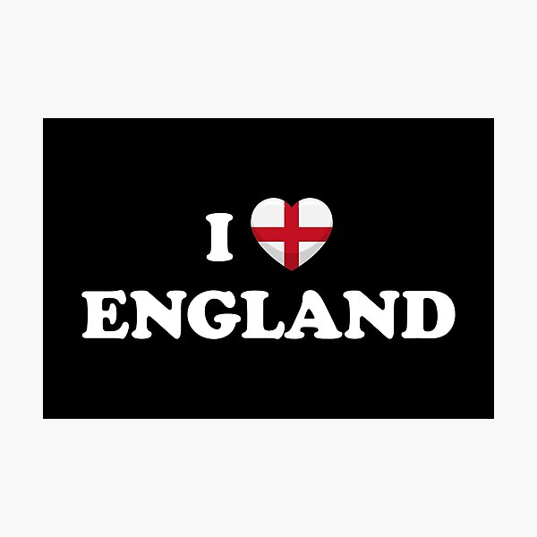 Item preview, I Love England / I Heart England (White text with flag heart) designed and sold by STUDIO-72.
