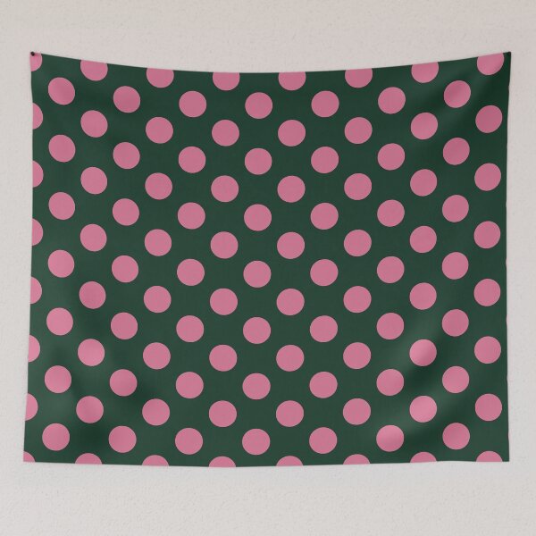 Item preview, Large pink polka dots on green designed and sold by Nolan6.