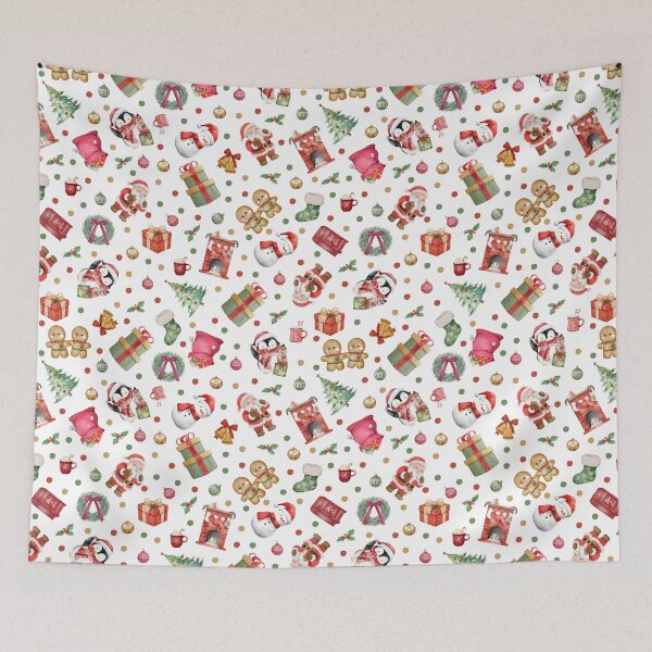 Item preview, Watercolor Christmas on White designed and sold by KSimpson838.