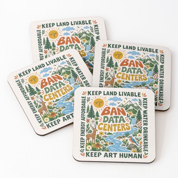 Item preview, Protect Our Planet, Affordable Energy, Clean Drinking Water, Human Made Art, Anti AI, Say No To Data Centers, Creative Freedom, Artist Support designed and sold by Quiajia.