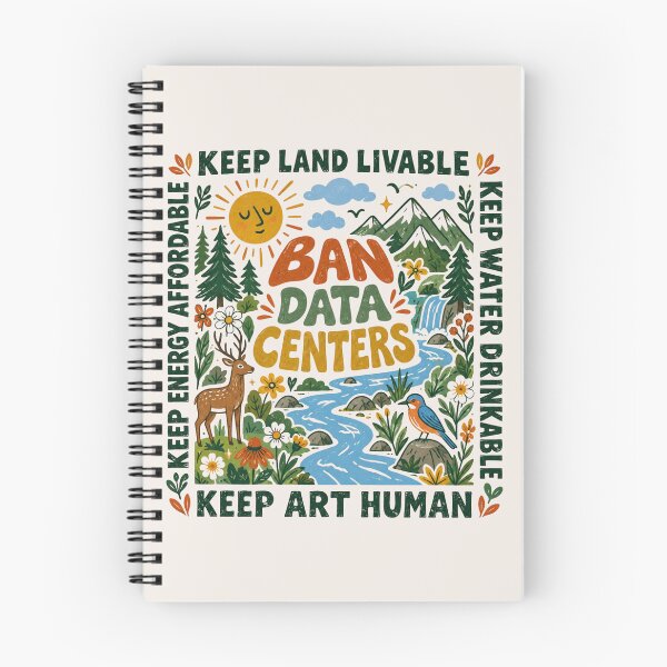 Item preview, Protect Our Planet, Affordable Energy, Clean Drinking Water, Human Made Art, Anti AI, Say No To Data Centers, Creative Freedom, Artist Support designed and sold by Quiajia.