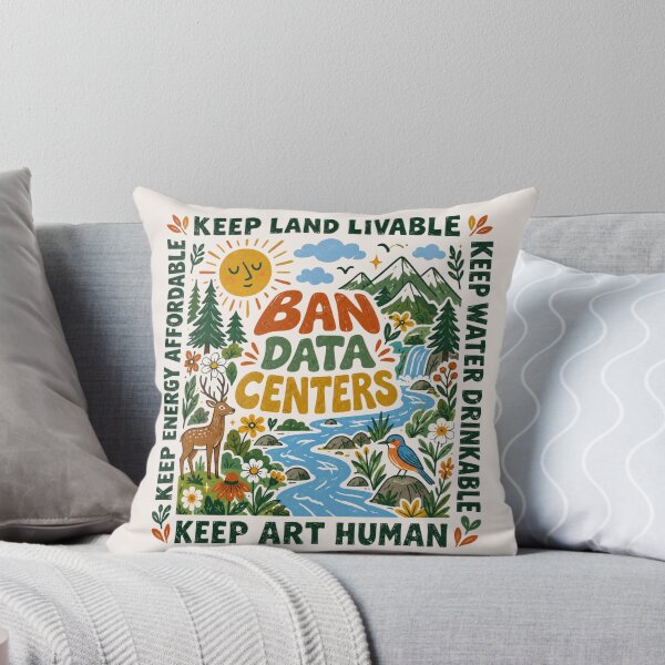Item preview, Protect Our Planet, Affordable Energy, Clean Drinking Water, Human Made Art, Anti AI, Say No To Data Centers, Creative Freedom, Artist Support designed and sold by Quiajia.