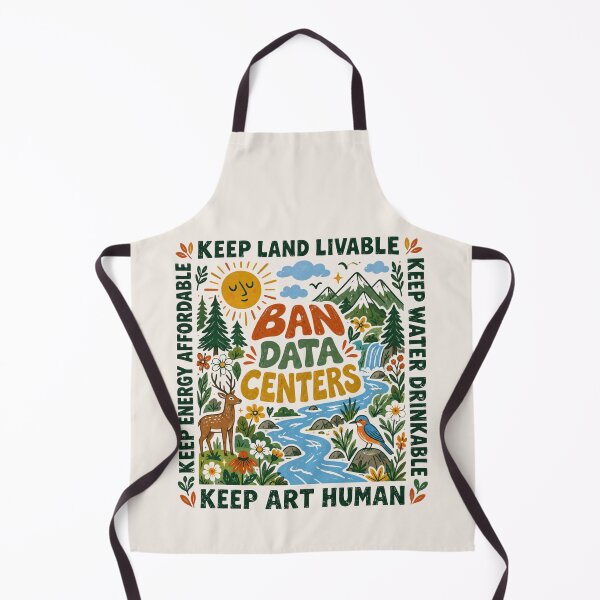 Item preview, Protect Our Planet, Affordable Energy, Clean Drinking Water, Human Made Art, Anti AI, Say No To Data Centers, Creative Freedom, Artist Support designed and sold by Quiajia.