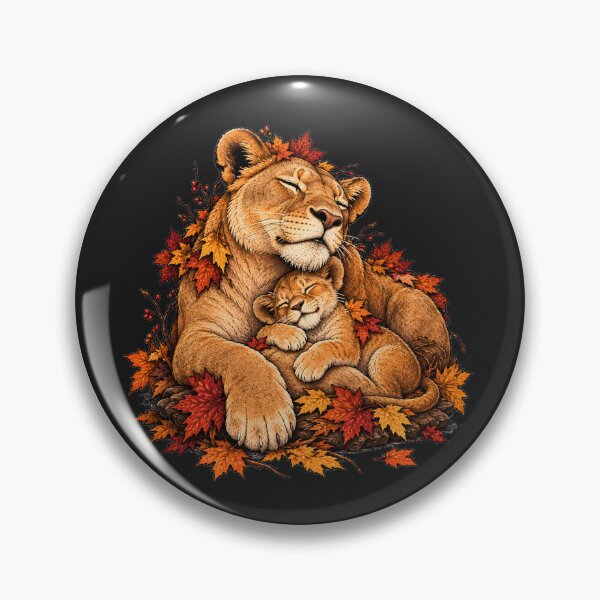 Item preview, Lioness and Cub Autumn Cuddle designed and sold by Ania & Maxiu.