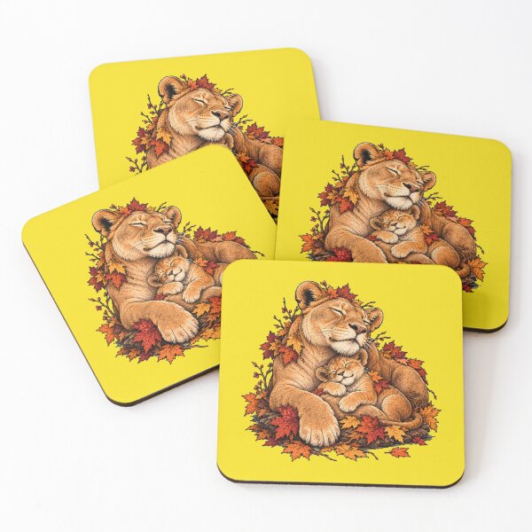 Item preview, Lioness and Cub Autumn Cuddle designed and sold by Ania & Maxiu.