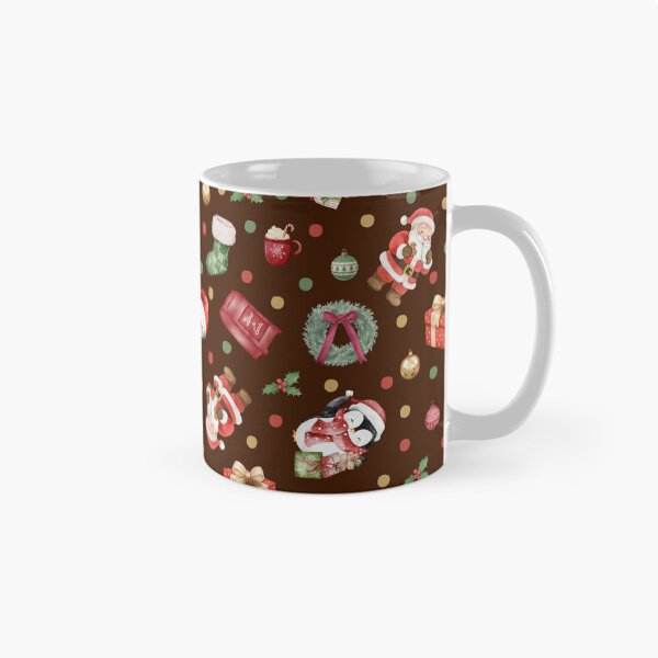 Item preview, Watercolor Christmas on Dark Brown  designed and sold by KSimpson838.