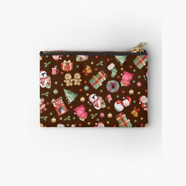 Item preview, Watercolor Christmas on Dark Brown  designed and sold by KSimpson838.