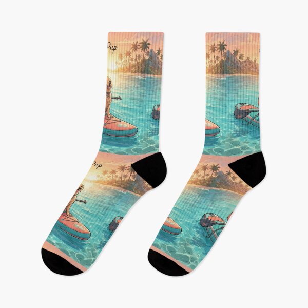 Item preview, SUP with my Pup - Cute Golden Retriever Dog on Stand Up Paddleboard, Girl and Puppy Summer Beach Sunset, Paddleboarding Apparel Graphic Sticker designed and sold by SmartPuns.