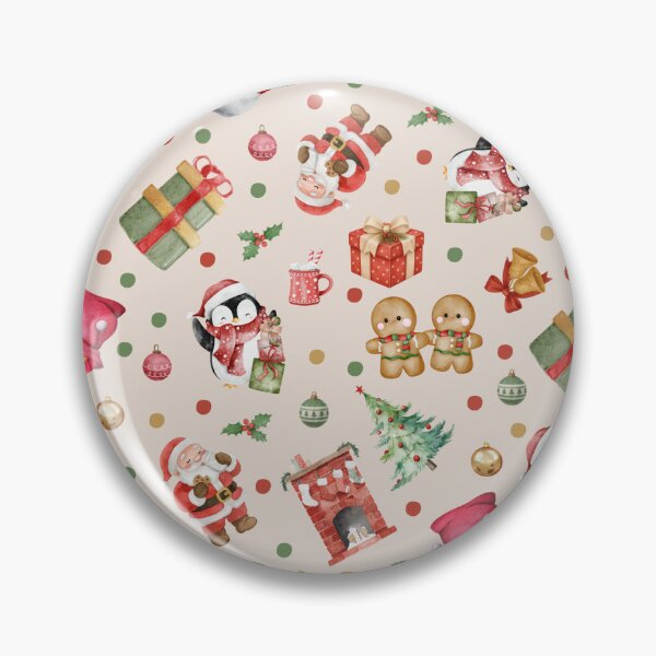 Item preview, Watercolor Christmas on Light Brown  designed and sold by KSimpson838.