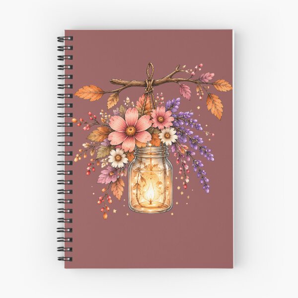 Item preview, Glowing Mason Jar Autumn Flowers designed and sold by Ania & Maxiu.