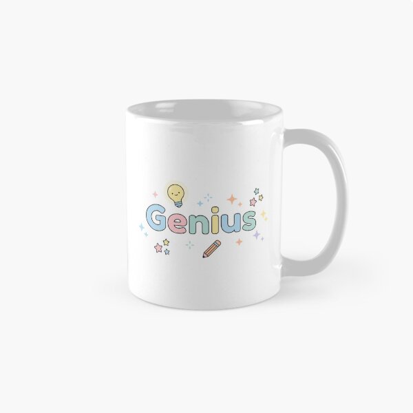 Item preview, Genius Cute Typography with Light Bulb Pencil and Stars designed and sold by BunnyLove003.
