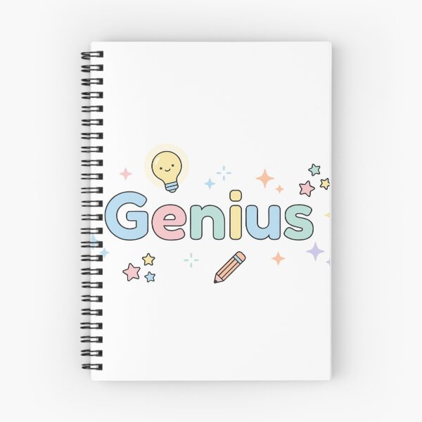 Item preview, Genius Cute Typography with Light Bulb Pencil and Stars designed and sold by BunnyLove003.
