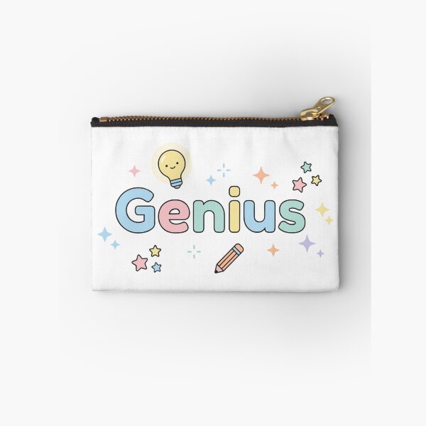 Item preview, Genius Cute Typography with Light Bulb Pencil and Stars designed and sold by BunnyLove003.