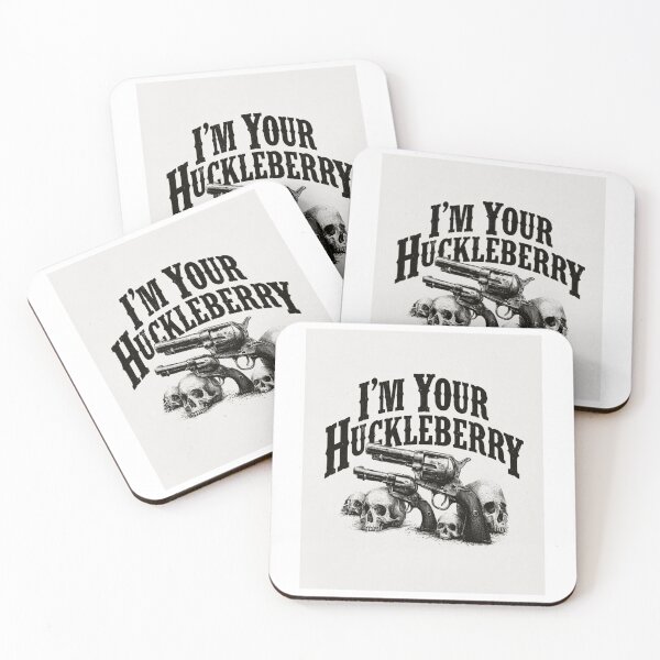 Item preview, I'm Your Huckleberry | Wild West Gunslinger Skull Western Pop Culture designed and sold by Ignorant-Artist.