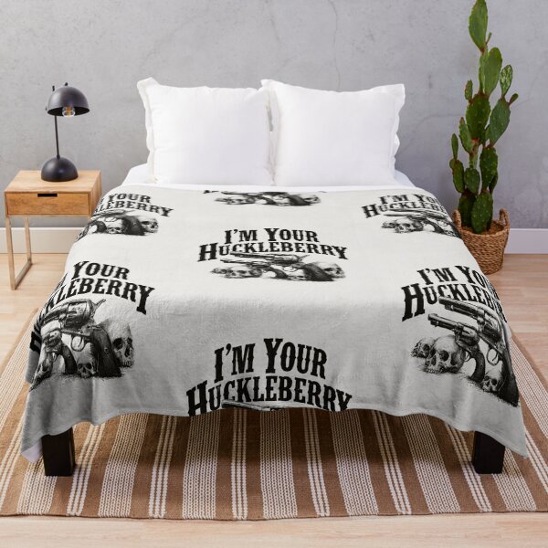 Item preview, I'm Your Huckleberry | Wild West Gunslinger Skull Western Pop Culture designed and sold by Ignorant-Artist.