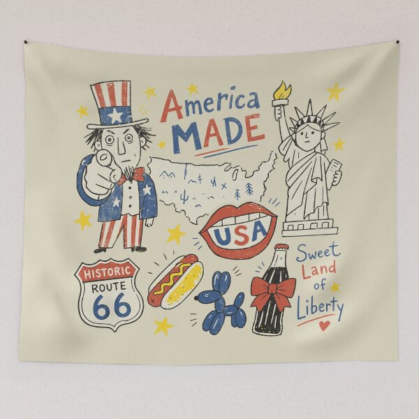 Item preview, Patriotic American Icons Collage designed and sold by Studio Bootleg.